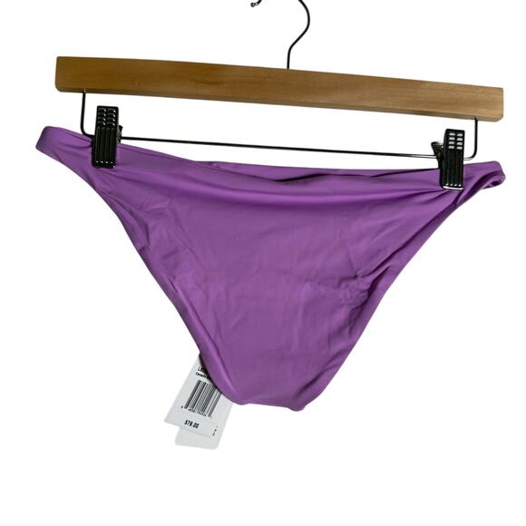 L*Space Camacho Amethyst Purple Ribbed Bikini Swimsuit Bottoms Size Medium - Picture 8 of 8